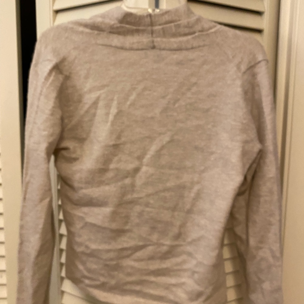 Vince Cashmere Crossover Wrap Sweater Oatmeal